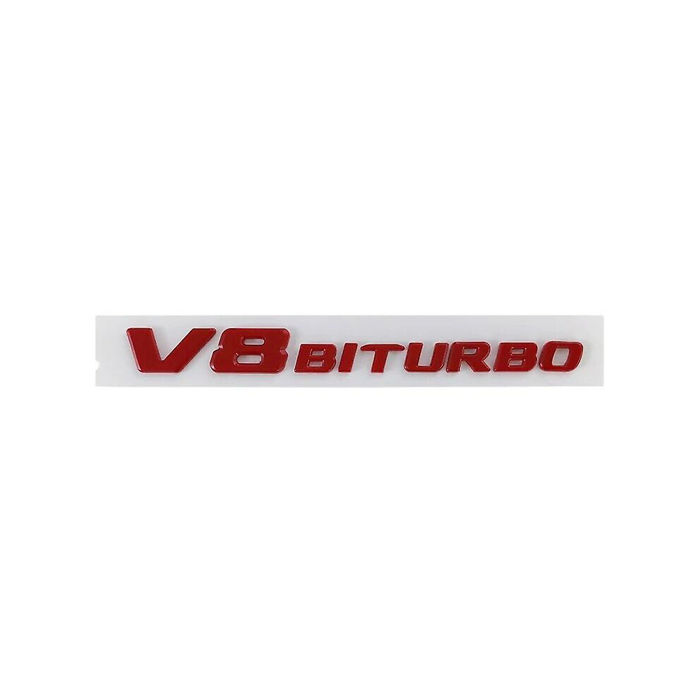 ( 17-23) 3D Abs V8 Biturbo Emblem Car Fender Badge Decal For Mercedes C63s W205 W212 C63 E63 Cls63 Amg V8 Biturbo Sticker Accessories Red 6262875308238