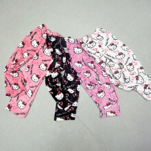 (6, L) 2023 Cute Sanrio Cartoon Pajamas Anime Hello Kitty Pants Multicolour Flannel Women Casual Home Fashion Trousers Girl Clothes Gift