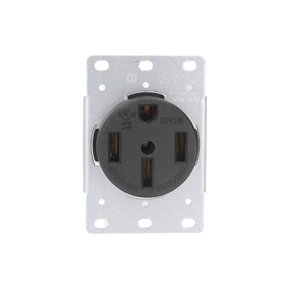 Us Plug Industrial Socket Nema 14-50r Us Standard Industrial Power Socket 4 Holes 50a 125v/250v
