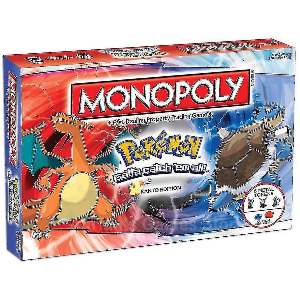 Monopoly Pokmon English Edition Board Party Casual Games Anime Characters