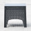 Rattan Effect Square Garden Side Table - Black 5