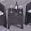 Rattan Effect Square Garden Side Table - Black 2