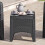 Rattan Effect Square Garden Side Table - Black 3