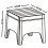 Rattan Effect Square Garden Side Table - Black 7