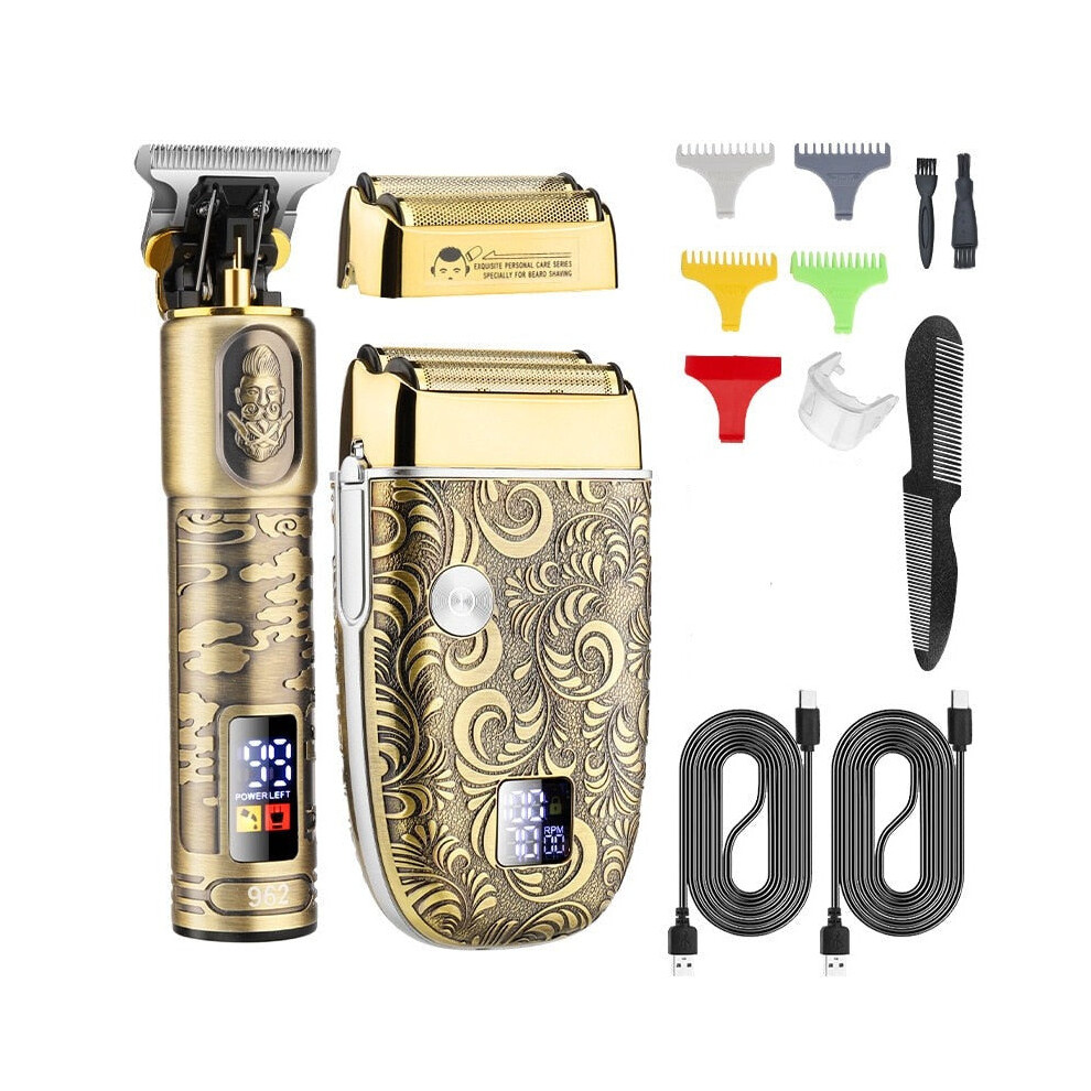 Professional Hair Clippers Set Hair Trimmer Barber Electric Shavers