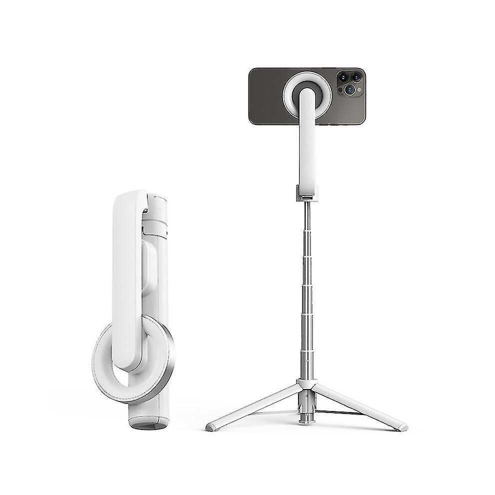 (White) Magnetic Selfie Stick Tripod Compatible With Magsafe,extendable Magnetic Cell Phone Tripod Stand For Iphone 14 13 12-image-OPC-PDWZFHV-NEW