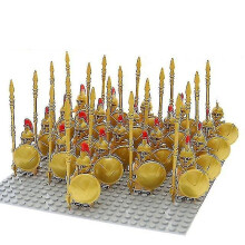 (646) Military Figure Building Block Ancient Roman Warrior Series Spartan Warrior Brick Toy Puzzle Toy