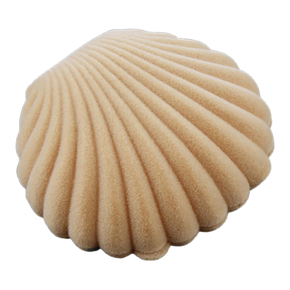 (Yellow) Cute Sea Shell Earring Ring Necklace Display Storage Organizer Gift Jewelry Box BoSaiD