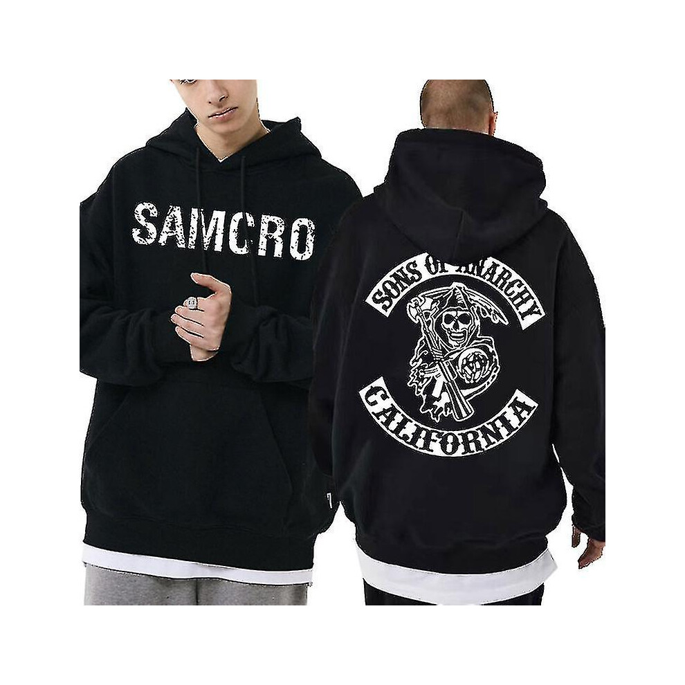(White, L) Sons Of Anarchy Samcro Graphic Hoodie Man Streetwear Spring Autumn Men Womnen High Quality Vintage Rock Punk Hoodies Sweatshirt