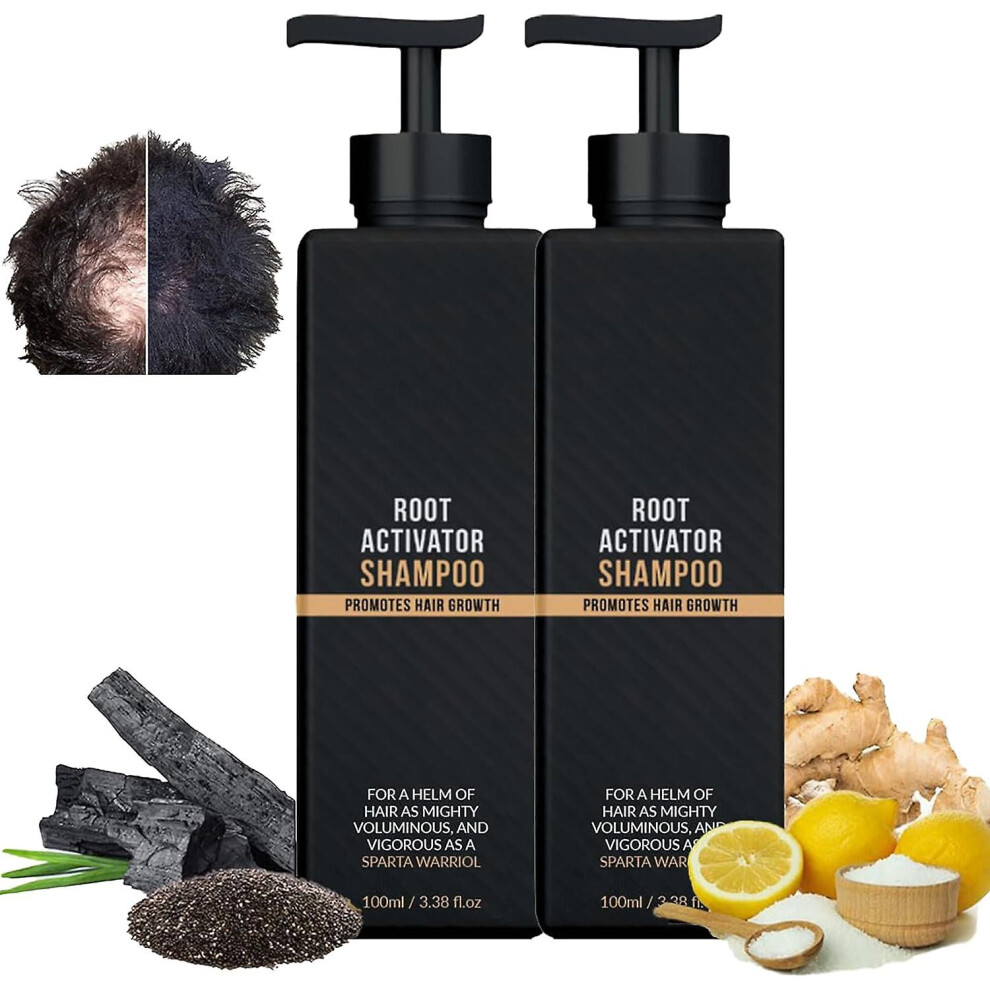 (2pcs) Root Activator Shampoo, Mane Root Activator Shampoo, Shampoo Root Activator Promotes Hair Growth For Men Hair Thickening Shampoo