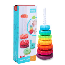 Rainbow Color Spinning Stacking Toys Creative Intelligence Logic Training Blocks Toy For Children Early Educational Toys