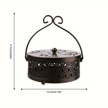 (Rhombus Bronze) Keep Mosquitoes Away with This Portable Stainless Steel Mosquito Incense Box