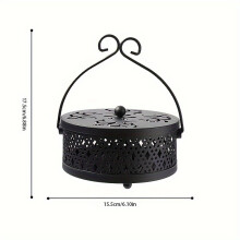(Diamond Black) Keep Mosquitoes Away with This Portable Stainless Steel Mosquito Incense Box