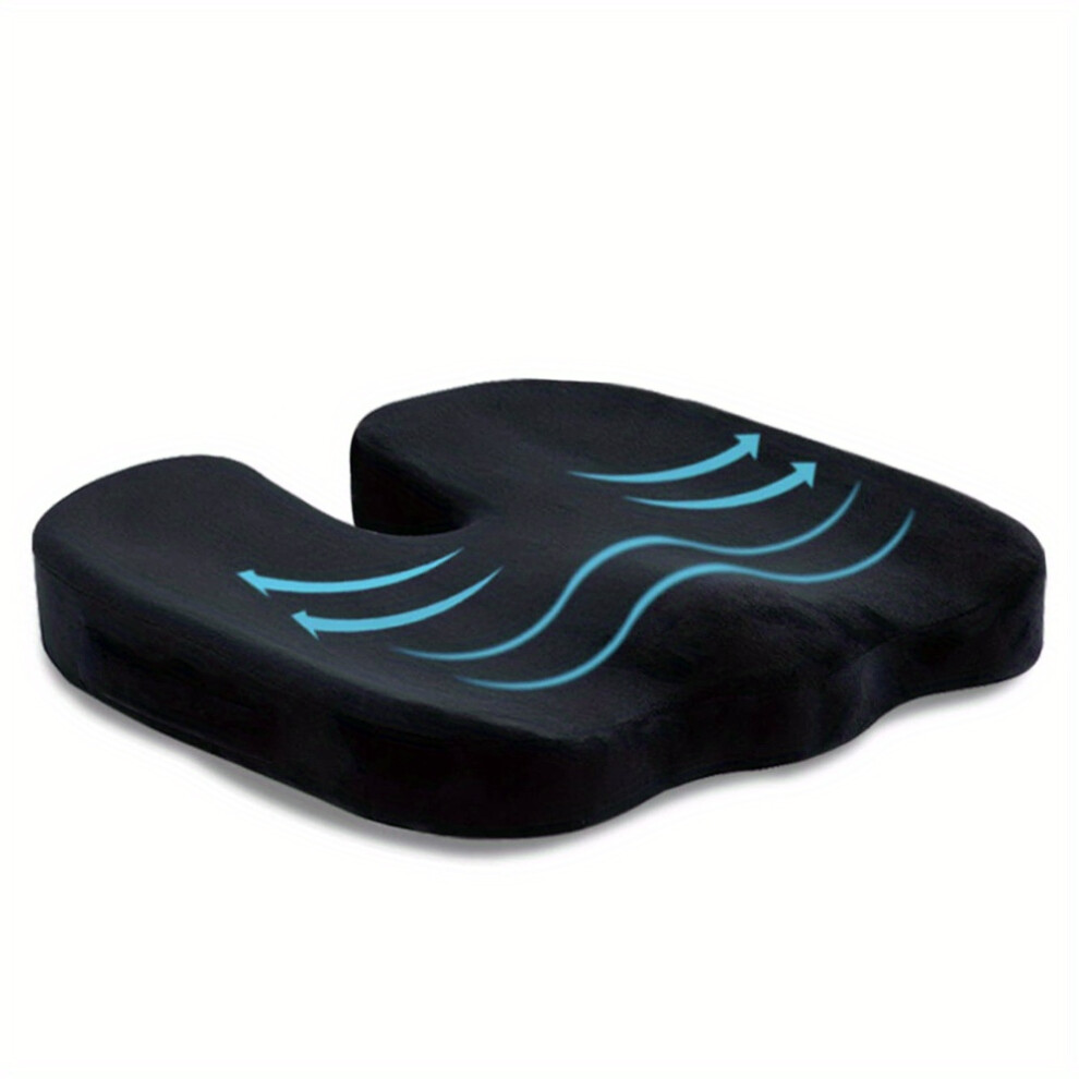 Yetp Star (Black, 45*35*8Cm) 1Pcs Orthopedic Gel Memory Foam Seat Cushion