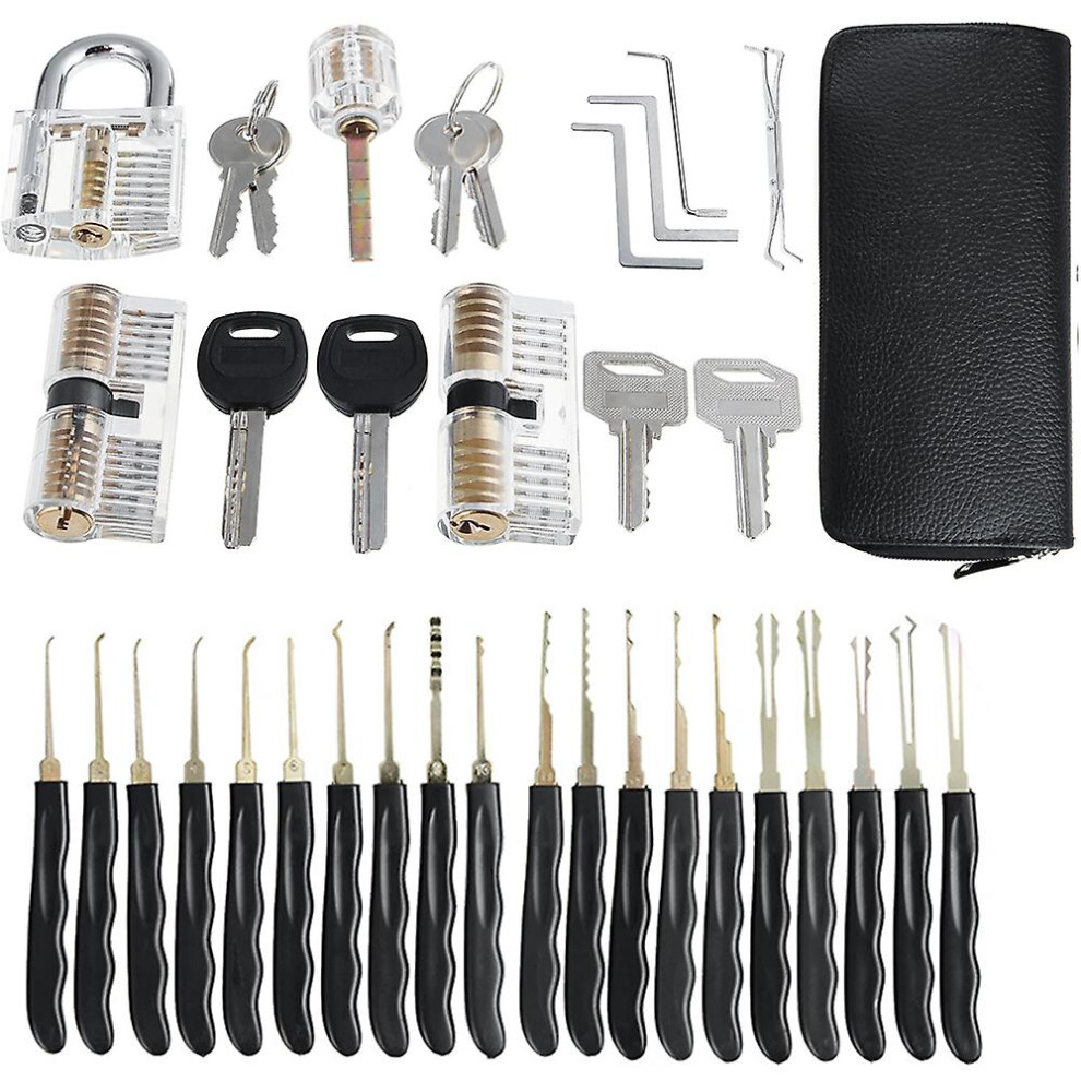 Lock Pick Set With Transparent Training Locks