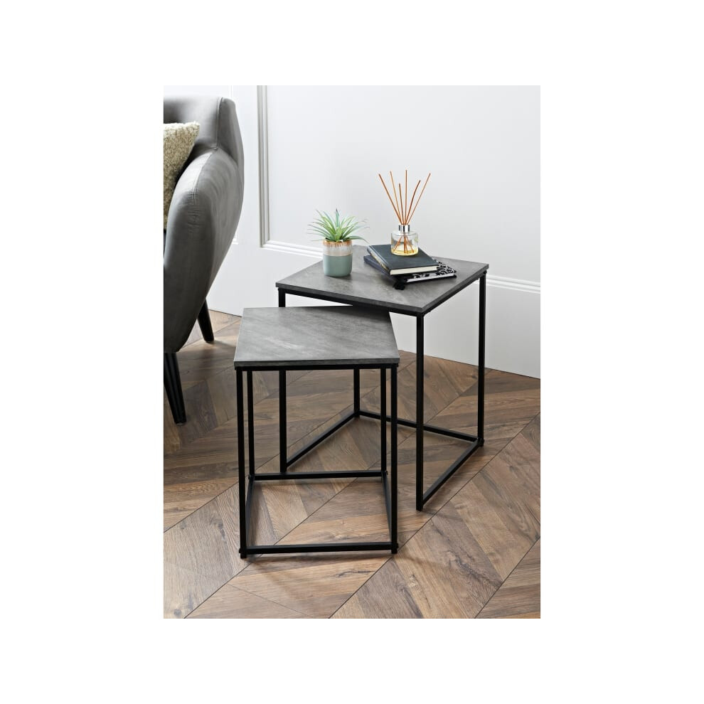 Chicago Nest of 2 Tables keep your living area tidy 40 x 40 x 50cm