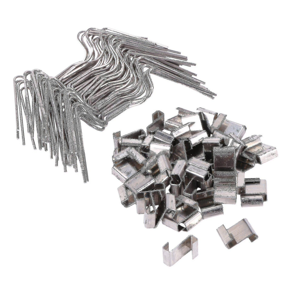 100 Pcs Stainless Steel Greenhouse Glass Pane Fixing Clips