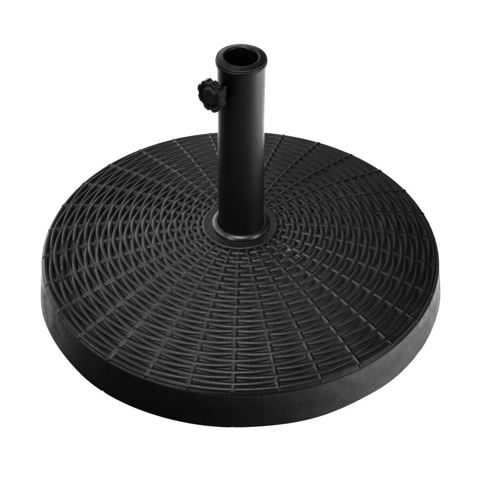 Rattan Umbrella Base 22kg Umbrella Stand W/ Adjustable 2 Sizes