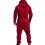 (Wine Red, M) Men Jumpsuit One Piece-y 3