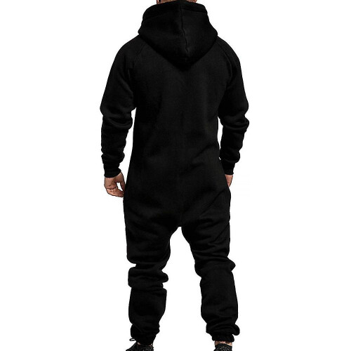 (Black, 2XL) Men Jumpsuit One Piece-y 2