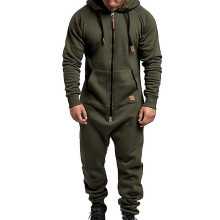 (Army Green, XL) Men Jumpsuit One Piece-y