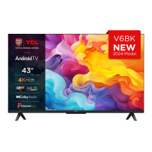 TCL 43V6BK TV 109.2 cm (43") 4K Ultra HD Smart TV Wi-Fi Titanium 260 cd/m²