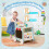 Costway 6-in-1 Baby Walker Push and Pull Stroller W/ Play Kitchen 12+ Months 8