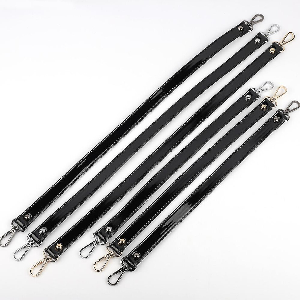 (43cm gold) Pu Leather Balck Shoulder Strap Patent Leather Handbag Bag Strap Diy Replacement Belts Handle Bag Accessories