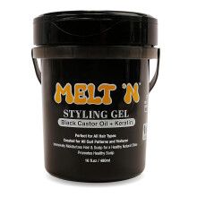 Ebin Melt'n Styling Gel Keratin and Black Castor Oil Black 16 oz