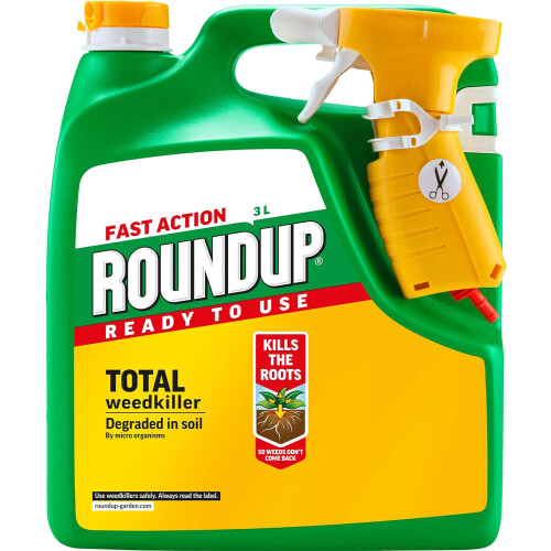 Roundup Roundup Fast Action Weedkiller, Ready to Use, Manual Spray, 3 Litre