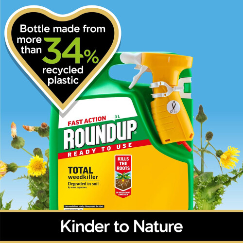 Roundup Roundup Fast Action Weedkiller, Ready to Use, Manual Spray, 3 Litre 1