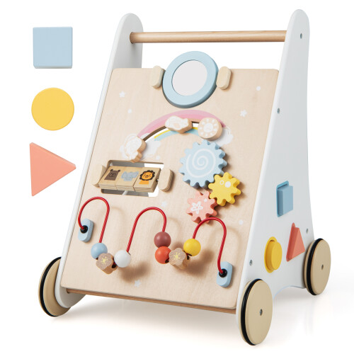 Casart 7 in 1 Baby Walker Push and Pull Stroller Multi-game for 1+ Toddler