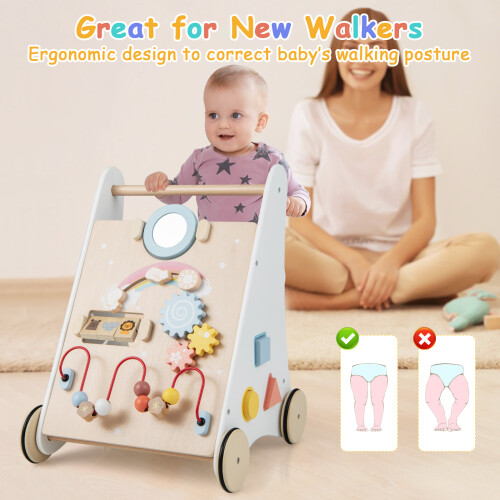 Casart 7 in 1 Baby Walker Push and Pull Stroller Multi-game for 1+ Toddler 1