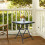 Costway 18" Foldable Garden Table Glass Side Bistro Table W/ Metal Frame Black 8