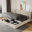 (Double, Green) Velvet Bed Frame with Under Bed Storage 1