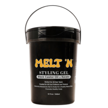 Ebin Melt'n Styling Gel Keratin and Black Castor Oil Black 32 oz