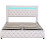 (Double, White) Upholstered LED Bed Frame 3