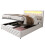 (King, White) Upholstered LED Bed Frame 15