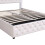 (King, White) Upholstered LED Bed Frame 18