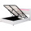 (King, White) Upholstered LED Bed Frame 19