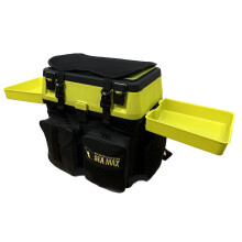 Roddarch SEA MAX Seat Box with 2 Side Trays &amp; Backpack Converter - ABS Box, 4 Tackle Boxes, 18L Main, 20st Capacity (SIDETRAYS-HVSB-SMBPC)