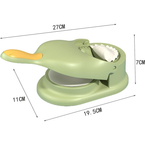 (Green) 2 In 1 Dumpling Maker, Kitchen Dumpling Making Tool, Dumpling Mould Print, Dumpling Skin Maker Dumpling Moulds 1