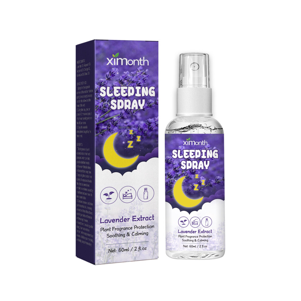 Xylfly Lavender (60Ml) Sleep Spray Relaxes The Body And Mind, Relieves Anxiety, Helps Sleep Peacefully, And Helps You Sleep Peacefully