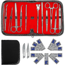 22 Pcs Minor Surgery Set Surgical Instruments Kit Stainless Steel Dissecting Scissors Tweezers Z