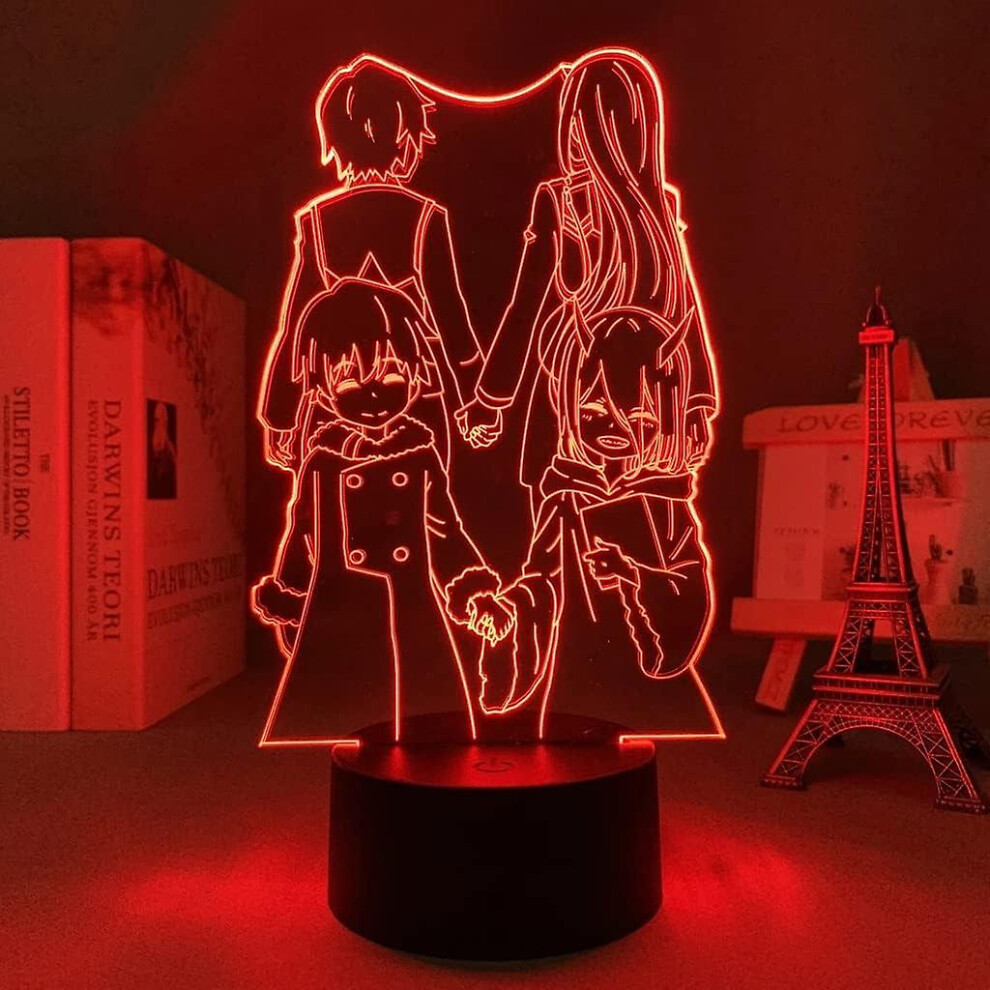 Anime Darling In The Franxx Zero Two Figure Led Lamp 3d Night Light Anime Lovers Gift Light For Led Night Lamps For Kids Bedroom Decoration Child Birt