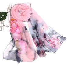 (E) Scarfs For Women Clearance Fashion Lotus Printing Long Soft Wrap Scarf Ladies Shawl Scarves