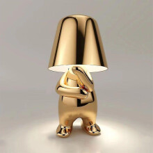 (Mr A) Creative Lights For Gift; Thinker Lamp Collection; Bedside Touch Control Table Lamp Cordless Led Nightstand Desk Lamp Creative Golden Man With Dimmabl