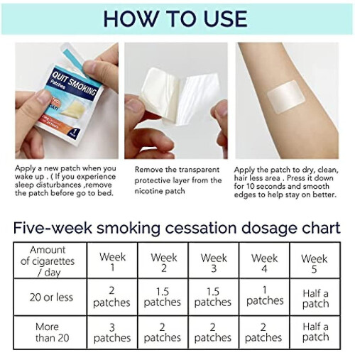 (step3) 60pcs Smoking Aid Stop Patch,easy Effective Help Quit Smoking Stickers Safety 1