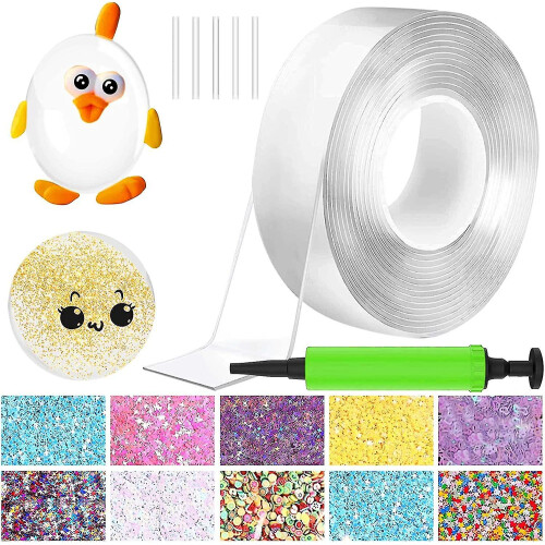 Upgrade Nano Tape Bubble Kit, Double Sided Tape Plastic Bubble,elastic Tape