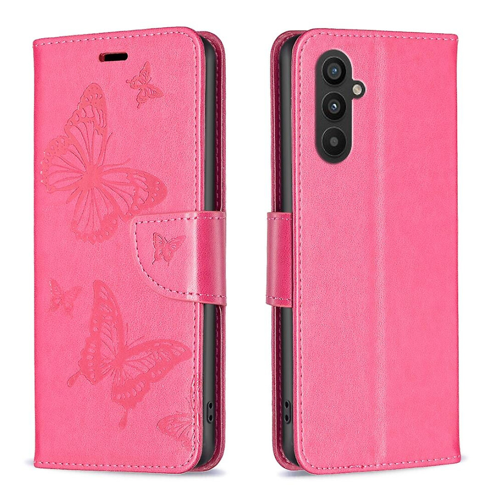 (Rose ) Embossing Pu Phone Case For Samsung Galaxy A24 4G Red 6262875341495